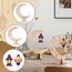 Ramadan Dekoration Holz, Eid Mubarak Dekoration, Ramadan Tischdeko, Ramadan Mubarak Dekoration, Holz Mond Sterne Ramadan Deko, Holz Anhänger Ornament Ramadan für Zuhause, Eid Mubarak Geschenke