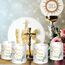 12 Windlicht Tischdeko Taufe, Taufdeko Junge Mädchen Deko Eukalyptus Grün, Geschenke Gastgeschenke Taufe, Taufgeschenke Jungen Mädchen, Geeignet für Teelichter oder Kerzen