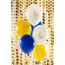Eid Mubarak Ramadan Dekoration - Ballons Gold Weiß Blau 33 cm 6 Stück - Eid Deko Stern Mond Zubehör Ramadan