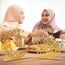 2 Stück Holz Eid Mubarak Ramadan Kareem Dekorationen Eid Tisch Zeichen Mond Hohle Stern Freistehend Tisch Centerpiece Hängende Ornamente Tischdekoration für Muslim Islam Tischdekoration