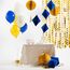 Eid Mubarak Ramadan Dekoration - Ballons Gold Weiß Blau 33 cm 6 Stück - Eid Deko Stern Mond Zubehör Ramadan