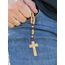 Nazareth Store Katholischer Gebetskranz aus Olivenholz aus Bethlehem, handgefertigt, mit Jesuskreuz, 4,3 x 2 x 26,9 cm, Holz