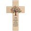 MaMeMi Kinder-Holzkreuz LEBENSBAUM – 15 cm – Taufkreuz aus BUCHENHOLZ natur mit Spruch & Gebetsbüchlein – GESCHENK ZUR TAUFE, Geburt oder Kommunion – Kinderkreuz
