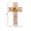 MaMeMi KINDER-HOLZKREUZ „GOTT BESCHÜTZE MICH“ – ca. 15 x 9 cm – Echtholz mit Segensspruch – TAUFKREUZ ZUR GEBURT ODER TAUFE – Wandkreuz für Kinderzimmer – KINDERKREUZ Inkl. Gebetsbüchlein
