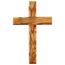 Kassis Geschenkartikel Olivenholz Kreuz schlicht zum Aufhängen Wandkreuz Deko Geschenk zur Firmung Geburt Kommunion Taufe (Ohne Gravur, 16 cm)