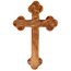 Kassis Geschenkartikel Olivenholz Kreuz Kruzifix Wandkreuz schlicht mit runden Kanten zum Aufhängen aus Bethlehem zur Firmung, Taufe, Kommunion (Ohne Gravur, 22,50 cm)