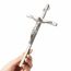 VINETEN Kruzifix-Wandkreuz | Silberfarbenes Metall, schlanke katholische Kreuze | Kreuz-Wanddekoration für Ihr Zuhause – 20,3 cm