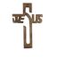 Ajuny Jesus Holz Wandkreuz Keltisches Handgeschnitzte religiöse Wanddeko, christliche Wohnkultur, Kruzifix Kreuz zum Aufhängen, Geschenk zur Taufe & Kommunion 15x10 Zoll (38x25 cm)