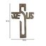 Ajuny Jesus Holz Wandkreuz Keltisches Handgeschnitzte religiöse Wanddeko, christliche Wohnkultur, Kruzifix Kreuz zum Aufhängen, Geschenk zur Taufe & Kommunion 15x10 Zoll (38x25 cm)
