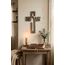 Ajuny Jesus Holz Wandkreuz Keltisches Handgeschnitzte religiöse Wanddeko, christliche Wohnkultur, Kruzifix Kreuz zum Aufhängen, Geschenk zur Taufe & Kommunion 15x10 Zoll (38x25 cm)