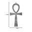 NileCart 17,8 cm großes ägyptisches Ankh-Kreuz aus Metall, hergestellt in Ägypten mit antiken ägyptischen Hieroglyphen Symbolen auf beiden Seiten (Antik-Silberton).