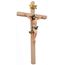 Kaltner Präsente Geschenkidee – Holzkreuz Wandkreuz Kruzifix aus Echtholz Buche Kreuz unbehandelt mit Jesus Christus Figur aus Kunststein handbemalt (Höhe 15 cm)