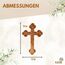 Kassis Geschenkartikel Olivenholz Kreuz Kruzifix Wandkreuz schlicht mit runden Kanten zum Aufhängen aus Bethlehem zur Firmung, Taufe, Kommunion (Ohne Gravur, 18 cm)