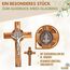 Kassis Geschenkartikel Olivenholz St. Benedikt Kreuz zum Aufhängen Benediktuskreuz Wandkreuz Kruzifix zur Firmung Geburt Kommunion Taufe 12 x 8,5 cm