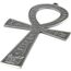 NileCart™ 21,6 cm großes ägyptisches ANKH Kreuz aus Metall, hergestellt in Ägypten (antikes Silber)