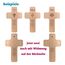Holzkreuz mit individueller Gravur - personalisiert mit Name, Spruch, Motiv - Holz Kruzifix als Geschenk zur Geburt, Taufe, Kommunion, Firmung - Kreuz für Kinder und Erwachsene