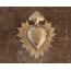 The Queen of Crowns - Heiliges Herz, Milagro Metallherz, Herzdose, Goldfarben, Ex Voto - Hängender Schmuck, Metall, Herzform, Weihnachten, Urlaub, Taufe