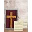 MaMeMi WANDKREUZ aus OLIVENHOLZ – ca. 16 x 9 cm – Handgefertigtes HOLZKREUZ aus dem Heiligen Land mit Wandhalterung – In Geschenkbox mit Zertifikat – Christliches Geschenk Qualität