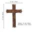 Ajuny Holzwandkreuz Kruzifix Zum Aufhängen – Handgeschnitzt mit Keltischem Muster, Antik Verbranntes Vintage-Finish – Christliche Wanddeko für Zuhause, Büro & Kirche, Geschenk – 25,4 X 15,2 cm