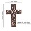 Ajuny Dekoratives Wandkreuz aus Holz, lang hängend, handgeschnitzt, Blumenmuster, Kirche, christliche Wandmontage, Holz, katholisch, für Zuhause, Büro, Kirchendekoration, religiöse Geschenke