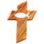 Kassis Geschenkartikel Kreuz mit Fisch aus Olivenholz – handgefertigtes Wandkreuz aus Bethlehem – spirituelles Geschenk zur Taufe, Kommunion, Firmung, Konfirmation, Hochzeit oder Einweihung