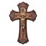 Roman römischen 26 cm Viktorianischer Stil Eiche und Antik Gold Finish Kruzifix Wandkreuz Kreuz