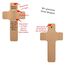 Weihnachten Deko Kreuz mit individueller Gravur - personalisiert mit Spruch + Motiv - Holz Kruzifix als Geschenk zu Weihnachten, Nikolaus, Advent, Neujahr, günstige Weihnachtsdeko