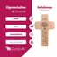 Geschenkissimo Kreuz Zur Konfirmation - Holzkreuz mit Worten Jesus Zufriedenheit Glück Liebe Glauben ... - Holz ca. 20x12x1cm, Konfirmationsgeschenk für Mädchen, Jungen Geschenkidee