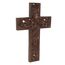 Ajuny Dekoratives Wandkreuz aus Holz, lang hängend, handgeschnitzt, Blumenmuster, Kirche, christliche Wandmontage, Holz, katholisch, für Zuhause, Büro, Kirchendekoration, religiöse Geschenke
