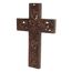 Ajuny Dekoratives Wandkreuz aus Holz, lang hängend, handgeschnitzt, Blumenmuster, Kirche, christliche Wandmontage, Holz, katholisch, für Zuhause, Büro, Kirchendekoration, religiöse Geschenke