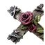 Polly House Rose mit Holzoptik, 25,4 cm Kreuz, Wandkreuz für Heimdekoration und tolles Geschenk