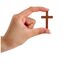 Genie Crafts Kleine Kreuz-Anhänger aus Holz (Set, 50 Stück) – Ideal zum Basteln, als Kettenanhänger, Schlüsselanhänger - Dekoration Zuhause, in Schule und Büro - Braun, 3 x 4,4 cm