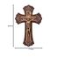 Roman römischen 26 cm Viktorianischer Stil Eiche und Antik Gold Finish Kruzifix Wandkreuz Kreuz