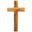 MaMeMi WANDKREUZ aus OLIVENHOLZ – ca. 16 x 9 cm – Handgefertigtes HOLZKREUZ aus dem Heiligen Land mit Wandhalterung – In Geschenkbox mit Zertifikat – Christliches Geschenk Qualität