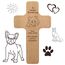 Geschenkissimo Hundekreuz mit individueller Gravur - mit Name, Spruch, Motiv - Holzkreuz für lebende oder verstorbene Hunde als Hundeschild, Gedenktafel, Trauergeschenk, Grabdeko, Sprüche mit Hund
