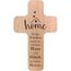 Geschenkissimo Geschenk zum Einzug ins Haus - Holzkreuz mit Segensspruch Gravur - Buche 20x12 cm - Wanddeko für Wohnung - Einzugsgeschenk mit Spruch - Geschenkidee