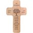Geschenkissimo Lebensbaum Kreuz Wanddeko Buche 20 x12 cm mit Loch zum Aufhängen - Geschenk zur Taufe oder Kommunion - Geschenkidee