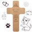 Katzenkreuz mit individueller Gravur - Name, Spruch, Motiv - Holzkreuz für Katze oder Kater als Katzenschild, Grabkreuz für verstorbene Samtpfoten, Gedenktafel, Trauergeschenk, Grabdeko