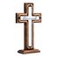 Wandkreuz aus Holz mit Holzsockel, gesegnetes Buchstaben-Design, christliche Kreuze, spirituelles religiöses Kreuz, Weihnachten, Wandbehang, handgefertigtes Holzkreuz, Hanfseil für Kirche, Zuhause,