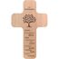 Geschenkissimo Kreuz Zur Konfirmation - Holzkreuz mit Worten Jesus Zufriedenheit Glück Liebe Glauben ... - Holz ca. 20x12x1cm, Konfirmationsgeschenk für Mädchen, Jungen Geschenkidee