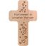 Geschenkissimo Für immer in unseren Herzen - Holzkreuz mit Gravur, Buche, 20x12 cm, kleines Kreuz zu Beerdigung, Trauerkreuz, Andenken Verstorbene, Erinnerung Geschenk