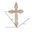 Stonebriar SB-5793A Dekoratives Wandkreuz aus Gusseisen mit Aufhängeschlaufe, 33 cm, abgenutztes Weiß