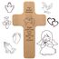 Sternenkinder Andenken - Kreuz mit individueller Gravur - personalisiert mit Name, Spruch, Motiv - Holz Kruzifix zur Erinnerung, Gedenken an Engelskinder, als Grabschmuck, Trostgeschenk
