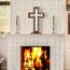 Wandkreuz aus Holz mit Holzsockel, gesegnetes Buchstaben-Design, christliche Kreuze, spirituelles religiöses Kreuz, Weihnachten, Wandbehang, handgefertigtes Holzkreuz, Hanfseil für Kirche, Zuhause,
