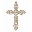 Stonebriar SB-5793A Dekoratives Wandkreuz aus Gusseisen mit Aufhängeschlaufe, 33 cm, abgenutztes Weiß