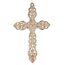 Stonebriar SB-5793A Dekoratives Wandkreuz aus Gusseisen mit Aufhängeschlaufe, 33 cm, abgenutztes Weiß