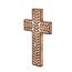 NIRMAN Religiöses katholisches Kreuz aus Mangoholz, Wandbehang, Blumenschnitzereien, Wohnzimmer, Heimdekoration für Eingangsbereich, Büro, Wohnzimmer (25,4 x 15,2 x 1,9 cm)