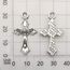 100 g (60 Stück) Antik-Silberkreuz Jesus Maria Our Lady Miraculous Herzstück Kruzifix-Medaillenanhänger zum Basteln, Schmuckherstellung, Zubehör für DIY Rosenkranz, Halskette, Armband (M154)