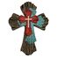 Wandkreuz Bauernhaus Holzkreuz Dekorativ Holz Wandkreuz Hängend Rustikales Holzkreuz Wanddekor Holz Spirituelle Kunst Skulptur für Zuhause Religiöse Innen- und Außenbereich