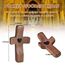 Jevuoyee 5pcs Walnussholz Taschenkreuz, kleines Holzkreuz Mein Herz Ermutigung Geschenk, Fingerspitzen-Stressabbau Geschenk, Weihnachtsgeschenk zum Beten, Greifen, Festhalten (schwarz)